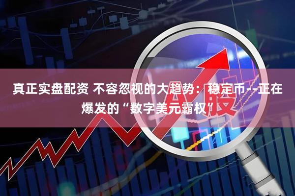 真正实盘配资 不容忽视的大趋势：稳定币--正在爆发的“数字美元霸权”