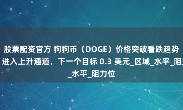股票配资官方 狗狗币（DOGE）价格突破看跌趋势线，进入上升通道，下一个目标 0.3 美元_区域_水平_阻力位